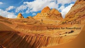  Presentation with utah - Colorful PPT theme enhanced with hike-in-the-utah-mountains backdrop and a gold colored foreground
