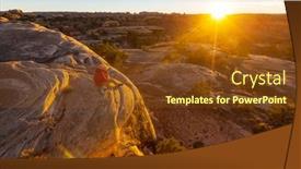  Presentation with utah - PPT layouts enhanced with hike-in-the-utah-mountains background and a tawny brown colored foreground
