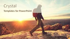  Presentation with sandstone - Slide deck consisting of hike-in-the-utah-mountains background and a cream colored foreground