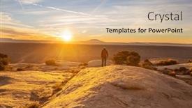  Presentation with sandstone - Slide deck enhanced with hike-in-the-utah-mountains background and a lemonade colored foreground