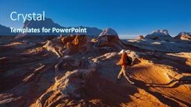  Presentation with sandstone - Presentation with hike-in-the-utah-mountains background and a ocean colored foreground