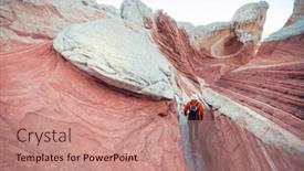  Presentation with sandstone - Presentation enhanced with hike-in-the-utah-mountains background and a coral colored foreground