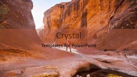  Presentation with sandstone - Theme with hike-in-the-utah-mountains background and a red colored foreground