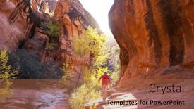  Presentation with sandstone - Presentation enhanced with hike-in-the-utah-mountains background and a coral colored foreground