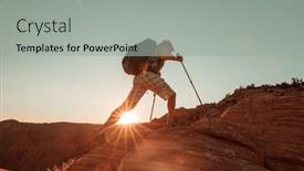  Presentation with utah - Slide deck with hike-in-the-utah-mountains background and a light gray colored foreground