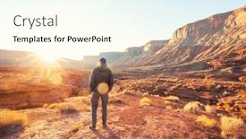  Presentation with utah - Presentation theme with hike-in-the-utah-mountains background and a cream colored foreground