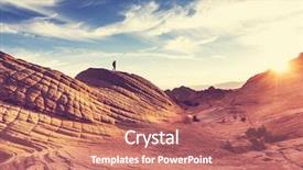  Presentation with utah - Audience pleasing PPT theme consisting of hike in the utah mountains backdrop and a coral colored foreground