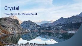  Presentation with wyoming - Slide set enhanced with hike in wind river range background and a sky blue colored foreground