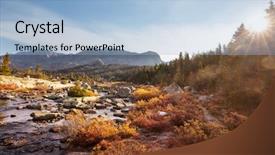  Presentation with offshore wind energy - Cool new slide set with hike in wind river range backdrop and a light blue colored foreground