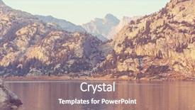  Presentation with wyoming - Presentation theme featuring hike in wind river range background and a coral colored foreground