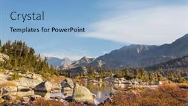  Presentation with wyoming - Colorful slide set enhanced with hike-in-wind-river-range backdrop and a light blue colored foreground
