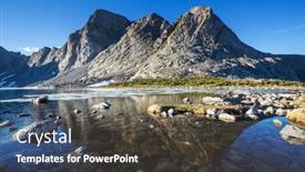  Presentation with wyoming - Presentation theme featuring hike-in-wind-river-range background and a tawny brown colored foreground