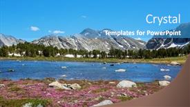  Presentation with wyoming - Presentation theme enhanced with hike-in-wind-river-range background and a teal colored foreground