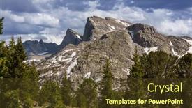  Presentation with wyoming - Presentation theme featuring hike-in-wind-river-range background and a tawny brown colored foreground