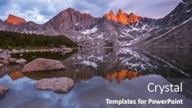  Presentation with wyoming - PPT theme enhanced with hike-in-wind-river-range background and a gray colored foreground