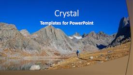  Presentation with wyoming - PPT layouts with hike-in-wind-river-range background and a cobalt blue colored foreground