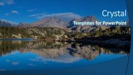  Presentation with wyoming - Presentation theme having hike-in-wind-river-range background and a ocean colored foreground