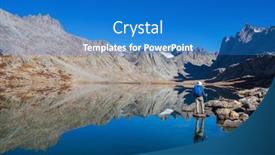  Presentation with wyoming - PPT theme enhanced with hike-in-wind-river-range background and a teal colored foreground