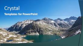  Presentation with wyoming - PPT theme enhanced with hike-in-wind-river-range background and a teal colored foreground