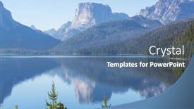  Presentation with wyoming - Theme consisting of hike-in-wind-river-range background and a ocean colored foreground