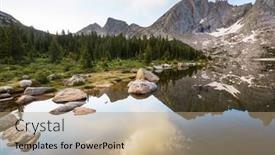  Presentation with wyoming - PPT theme having hike-in-wind-river-range background and a coral colored foreground