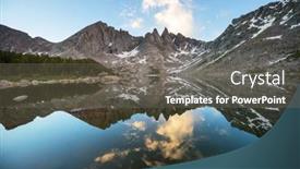  Presentation with wyoming - PPT layouts with hike-in-wind-river-range background and a gray colored foreground