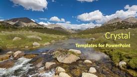  Presentation with wyoming - Theme having hike-in-wind-river-range background and a tawny brown colored foreground