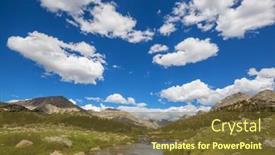  Presentation with wyoming - Presentation theme enhanced with hike-in-wind-river-range background and a tawny brown colored foreground