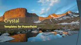  Presentation with wyoming - Presentation theme featuring hike-in-wind-river-range background and a tawny brown colored foreground