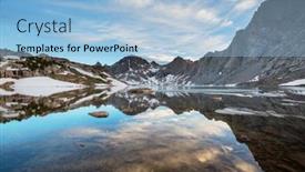  Presentation with wyoming - Slide set enhanced with hike-in-wind-river-range background and a light blue colored foreground