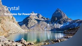  Presentation with wyoming - PPT theme having hike-in-wind-river-range background and a cobalt blue colored foreground