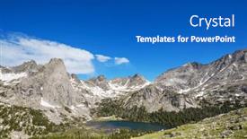  Presentation with wyoming - Theme consisting of hike-in-wind-river-range background and a teal colored foreground