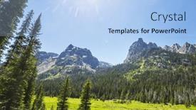  Presentation with wyoming - PPT theme having hike-in-wind-river-range background and a light blue colored foreground