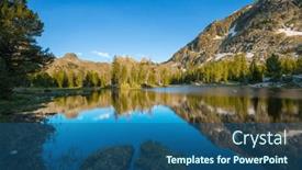  Presentation with wyoming - Presentation design having hike-in-wind-river-range background and a ocean colored foreground