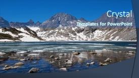  Presentation with wyoming - PPT theme featuring hike-in-wind-river-range background and a ocean colored foreground