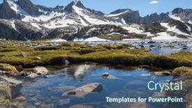  Presentation with wyoming - Presentation theme enhanced with hike-in-wind-river-range background and a ocean colored foreground