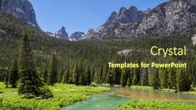 Presentation with wyoming - Slides with hike-in-wind-river-range background and a tawny brown colored foreground