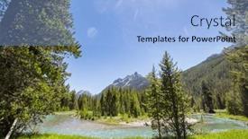  Presentation with wyoming - Theme having hike-in-wind-river-range background and a light blue colored foreground