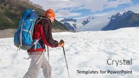  Presentation with national - Cool new slide set with hike-in-wrangell-st-elias backdrop and a white colored foreground