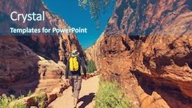  Presentation with national - Presentation theme consisting of hike in zion national park background and a  colored foreground