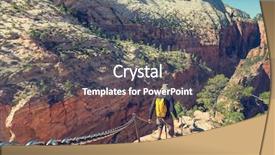  Presentation with national - Audience pleasing presentation consisting of hike in zion national park backdrop and a dark gray colored foreground