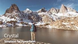  Presentation with wilderness - Presentation design featuring hike-to-beautiful-minaret-lake background and a gray colored foreground