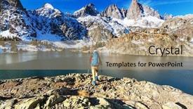  Presentation with lake - Beautiful slides featuring hike to beautiful minaret lake backdrop and a coral colored foreground