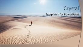  Presentation with sand dunes - PPT layouts featuring hiker-among-sand-dunes background and a light blue colored foreground