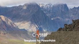  Presentation with mountains - Slides consisting of hiker-in-beautiful-mountains background and a violet colored foreground