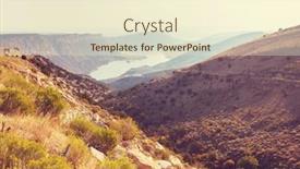  Presentation with recreation - Beautiful theme featuring hiker-in-flaming-gorge-recreation backdrop and a cream colored foreground