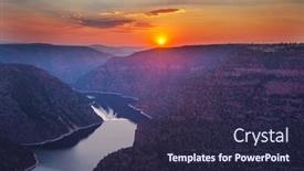  Presentation with recreation - PPT theme having hiker-in-flaming-gorge-recreation background and a wine colored foreground