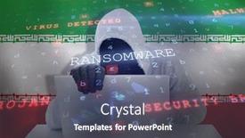  Presentation with iran flag - Slides having hiker in gray hoodie and gloves using laptop against digitally generated iran national flag background and a gray colored foreground