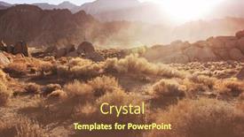  Presentation with alabama - Beautiful PPT theme featuring hiker-in-unusual-stone-formations backdrop and a tawny brown colored foreground