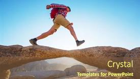  Presentation with alabama - Presentation theme enhanced with hiker-in-unusual-stone-formations background and a tawny brown colored foreground